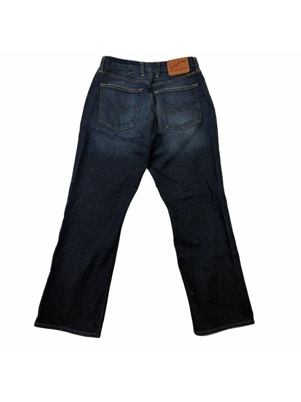 Lucky Brand Jeans Mens Classic Fit 30x 28 Blue Denim Straight Leg Short Inseam - Picture 2 of 10